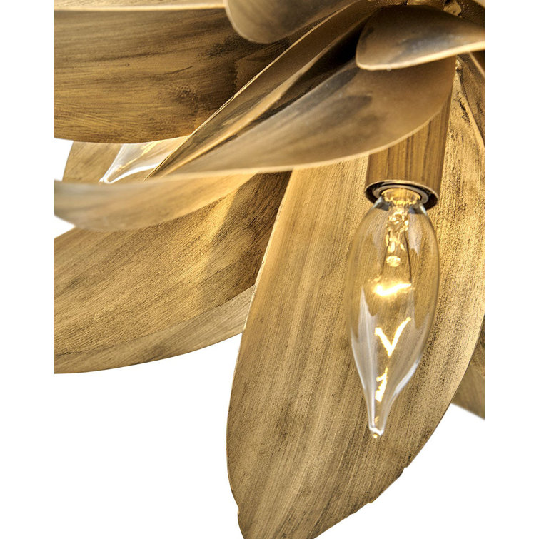 Burnished Gold 4-Light Bohemian Pendant with LED Option