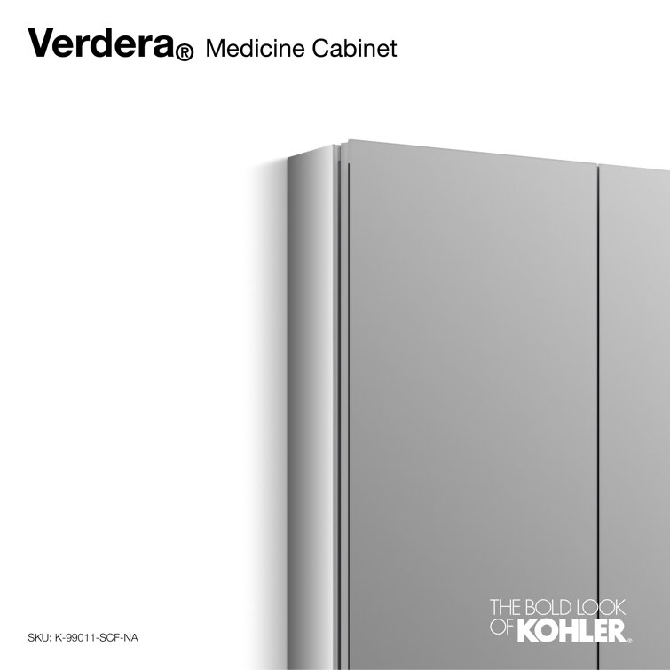 Verdera 40" Aluminum Tri-View Medicine Cabinet with Adjustable Shelves