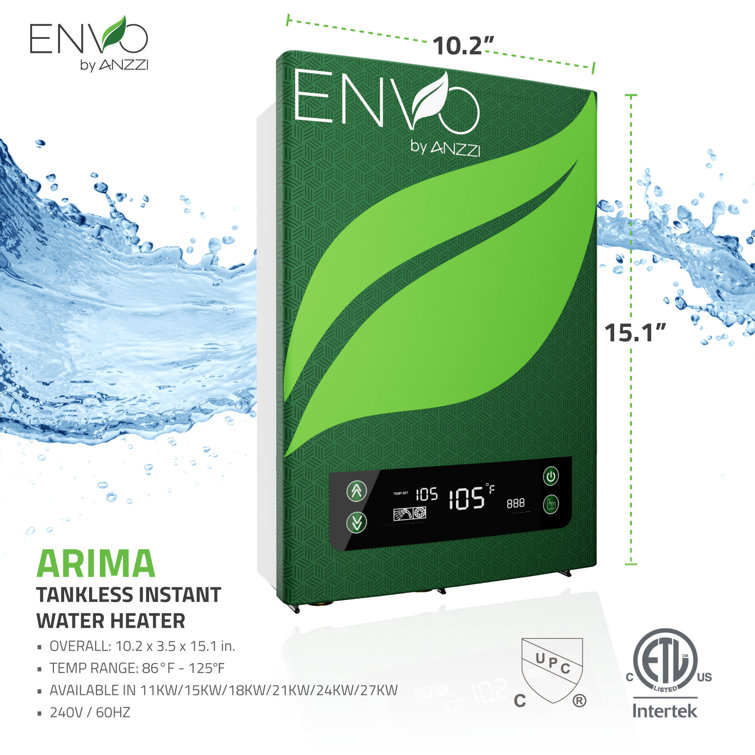 Envo Green Electric Tankless Water Heater with Digital Display