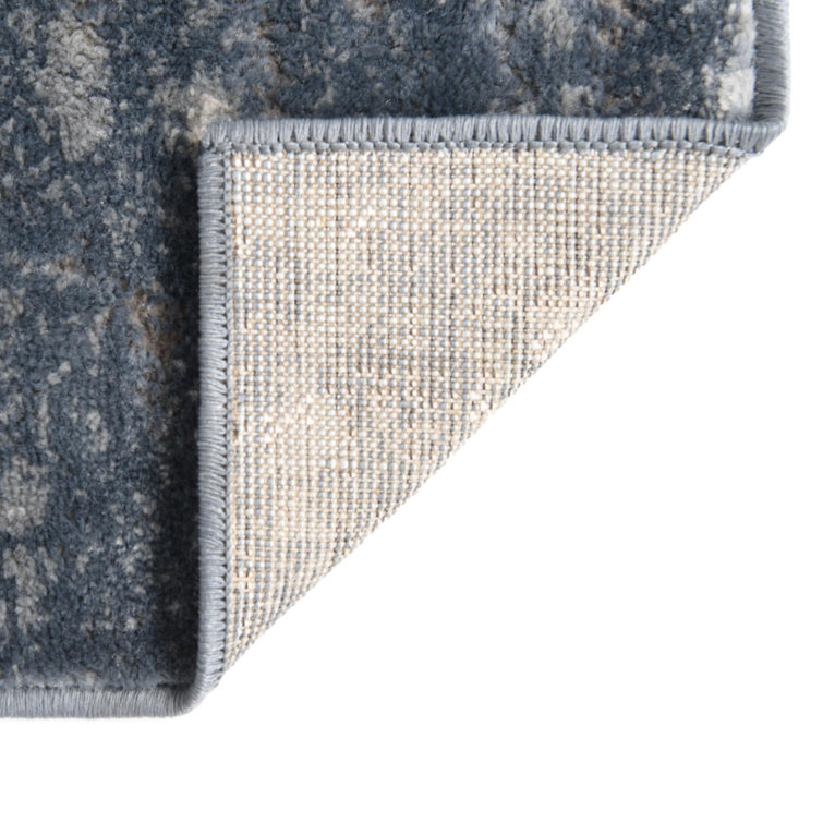 Astoria Blue Geometric Synthetic Indoor Rug