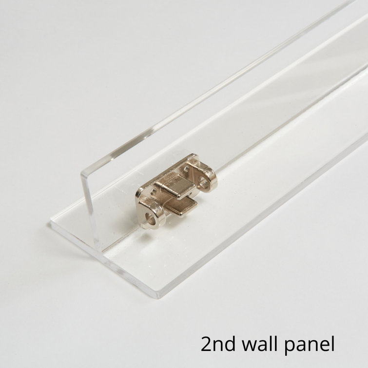 Clear Acrylic Zig Zag Wall Mounted Pet Gate with Metal Latch