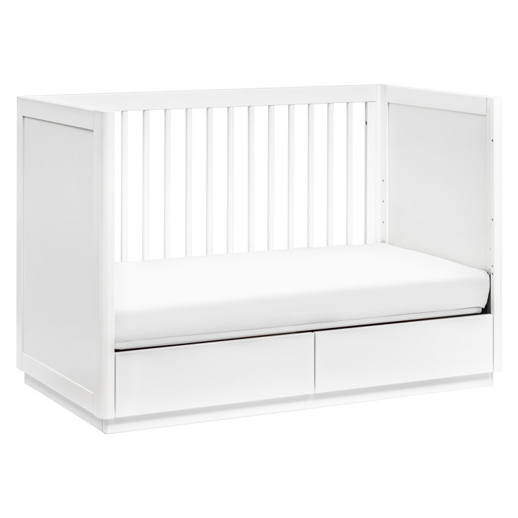 White Pine 3-in-1 Convertible Storage Crib with Toddler Bed Kit