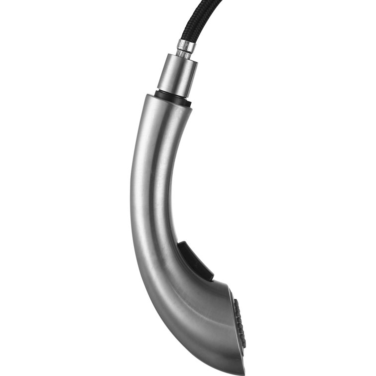 Brushed Nickel Single Handle Pull-Out Sprayer Kitchen Faucet