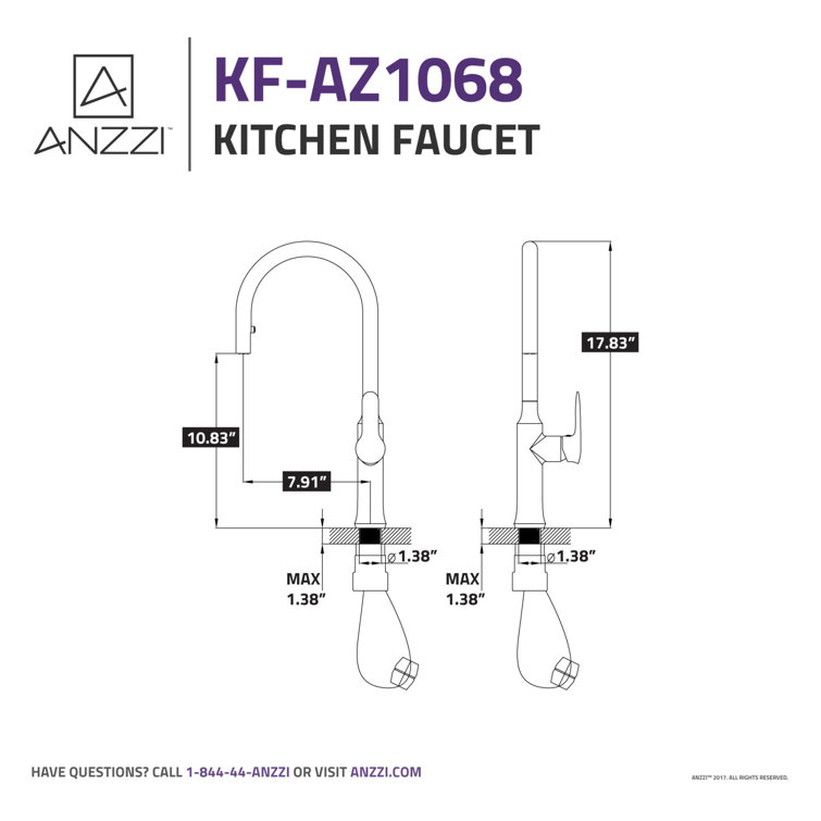 Brushed Nickel Single Handle Pull-Down Kitchen Faucet