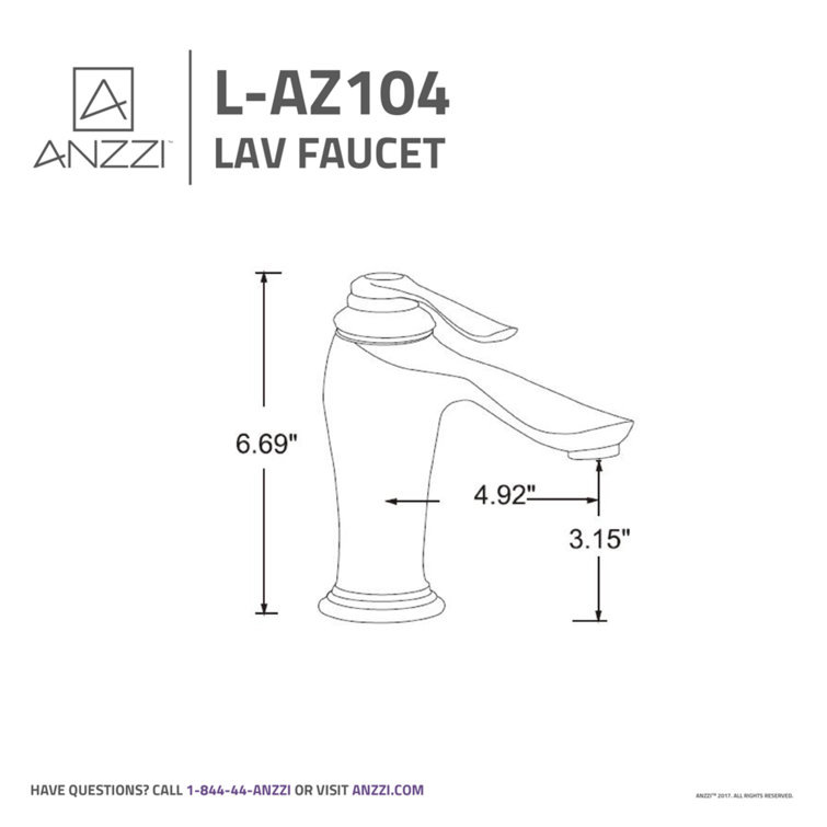 Polished Chrome Single-Handle Bathroom Faucet with Brass Interior