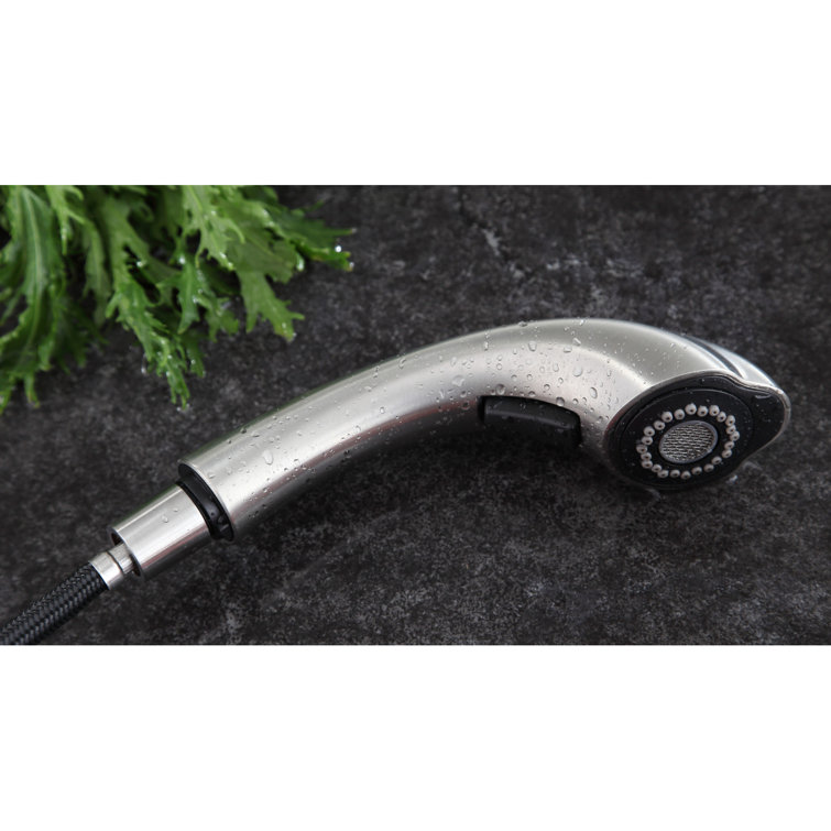 Brushed Nickel Single Handle Pull-Out Sprayer Kitchen Faucet