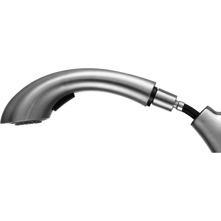 Brushed Nickel Single Handle Pull-Out Sprayer Kitchen Faucet