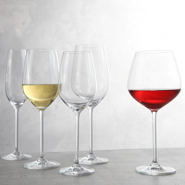 Elegant Clear Crystal Red Wine Glass Set