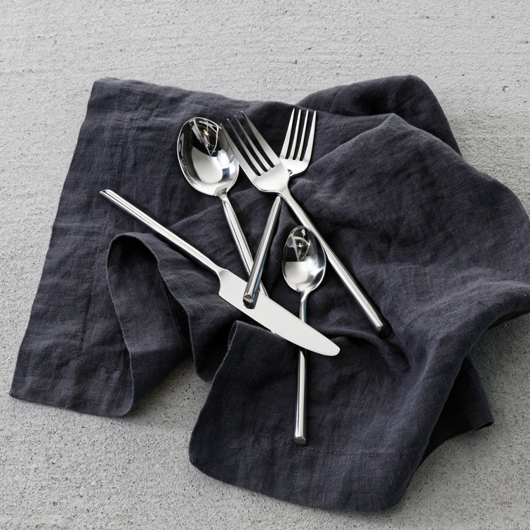 Capri Heavy-Gauge Stainless Steel 5 Piece Flatware Set