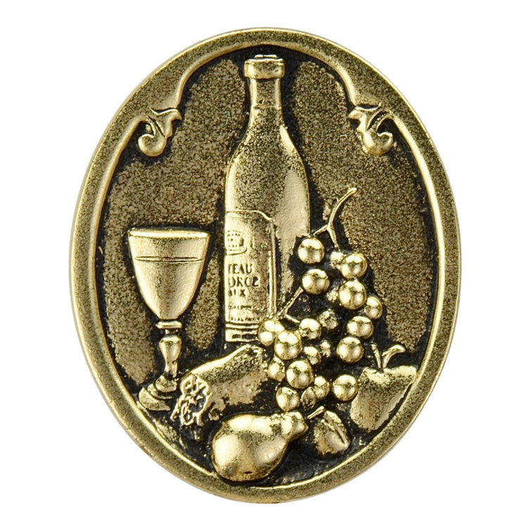 Tuscan Oval Brass Cabinet Knob with Mounting Hardware