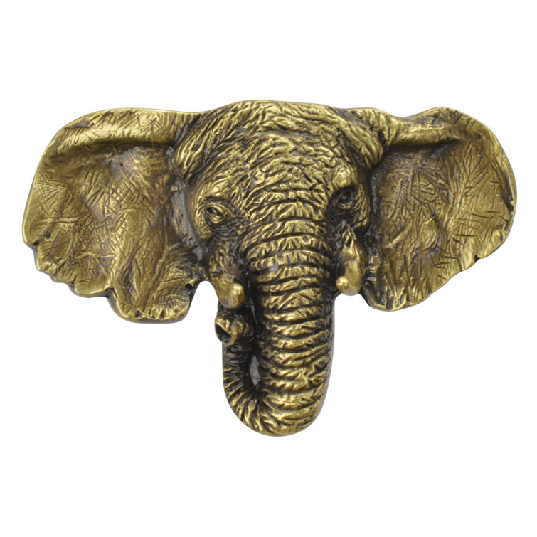 Antique Brass Elephant Novelty Cabinet Knob