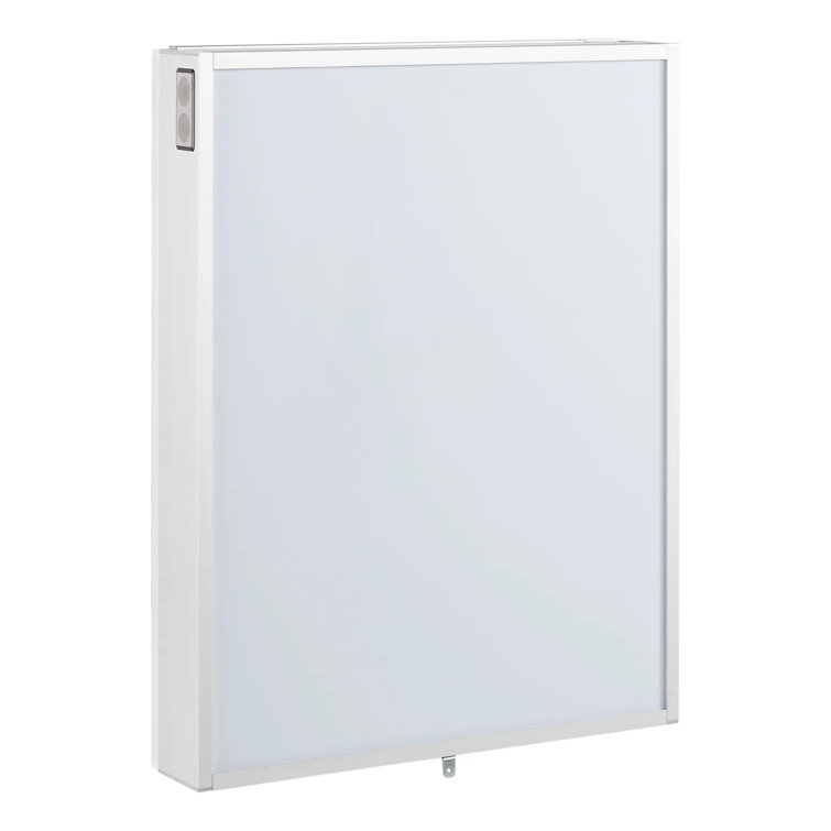 39" Frameless Aluminum Lighted Medicine Cabinet with LED and Wireless Speaker