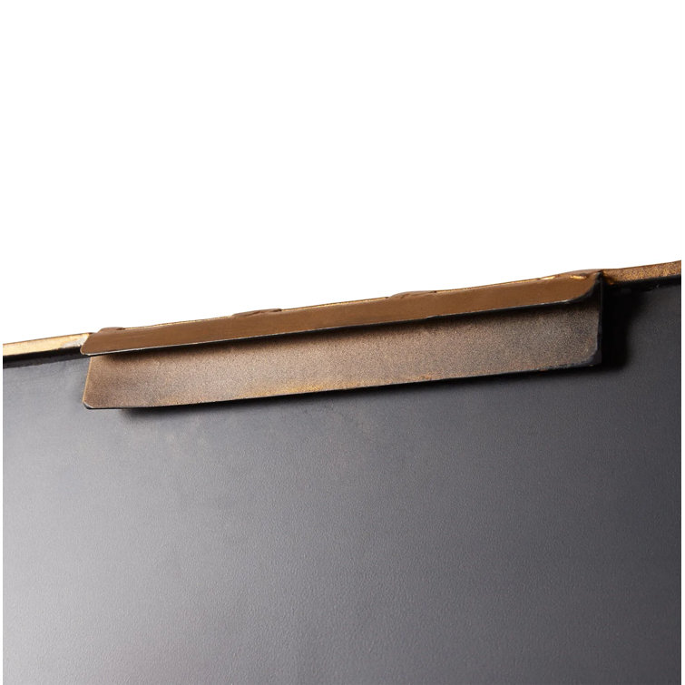 Gold Antique Rectangular Metal Framed Mirror