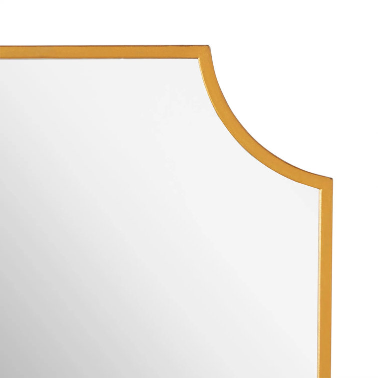 Gold Antique Rectangular Metal Framed Mirror