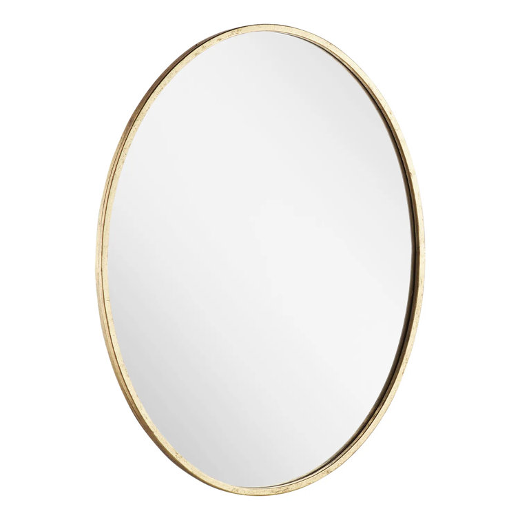 Gold Oval Antique Metal Bathroom Vanity Mirror