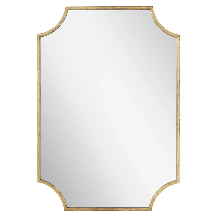 Gold Antique Rectangular Metal Framed Mirror