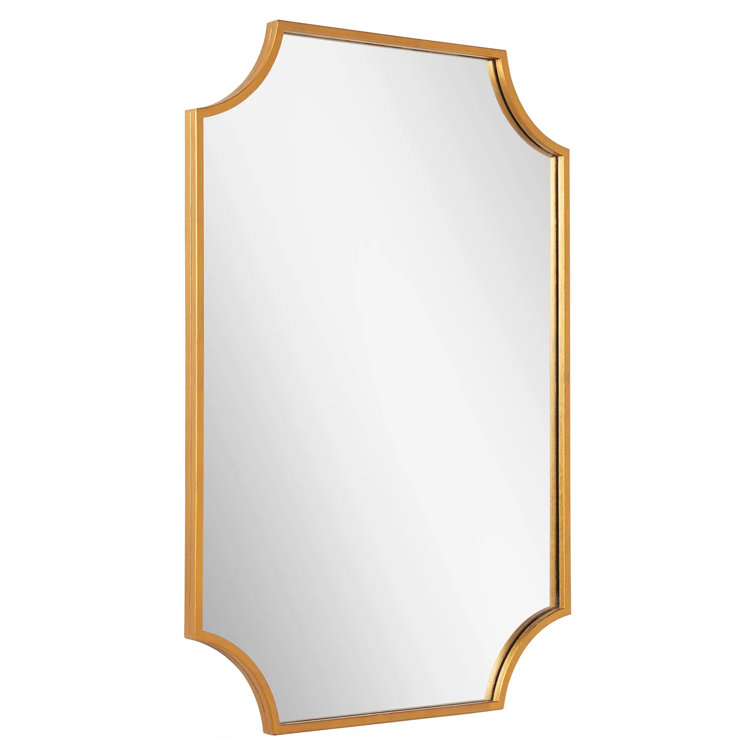 Gold Antique Rectangular Metal Framed Mirror