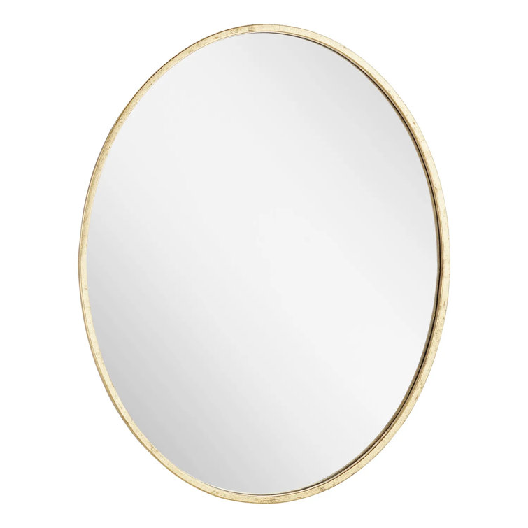 Gold Oval Antique Metal Bathroom Vanity Mirror
