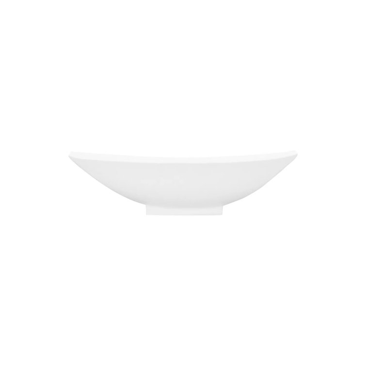 25" White Matte Resin Rectangular Vessel Sink
