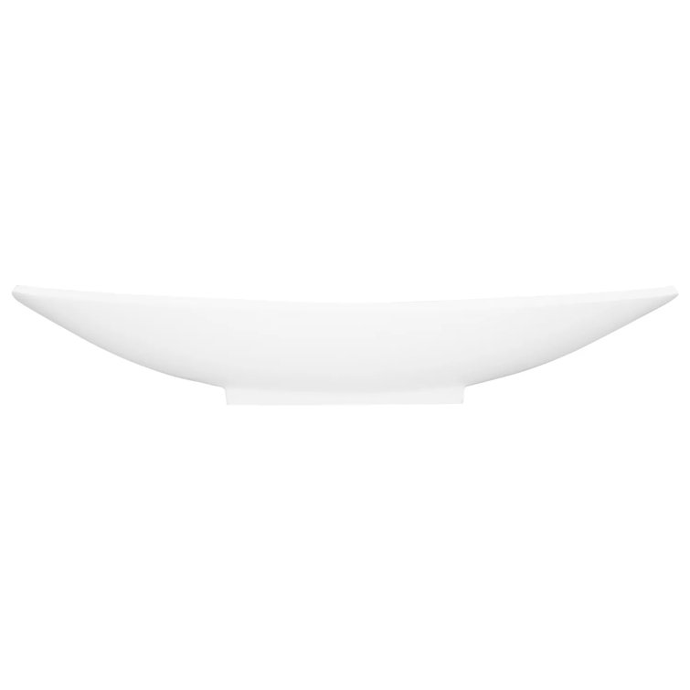 25" White Matte Resin Rectangular Vessel Sink