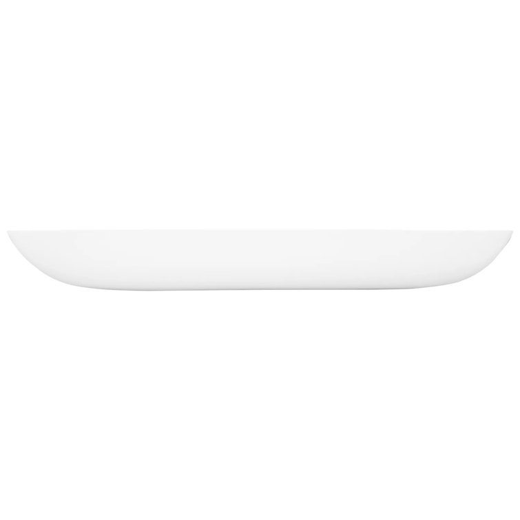 32'' White Matte Resin Rectangular Vessel Sink