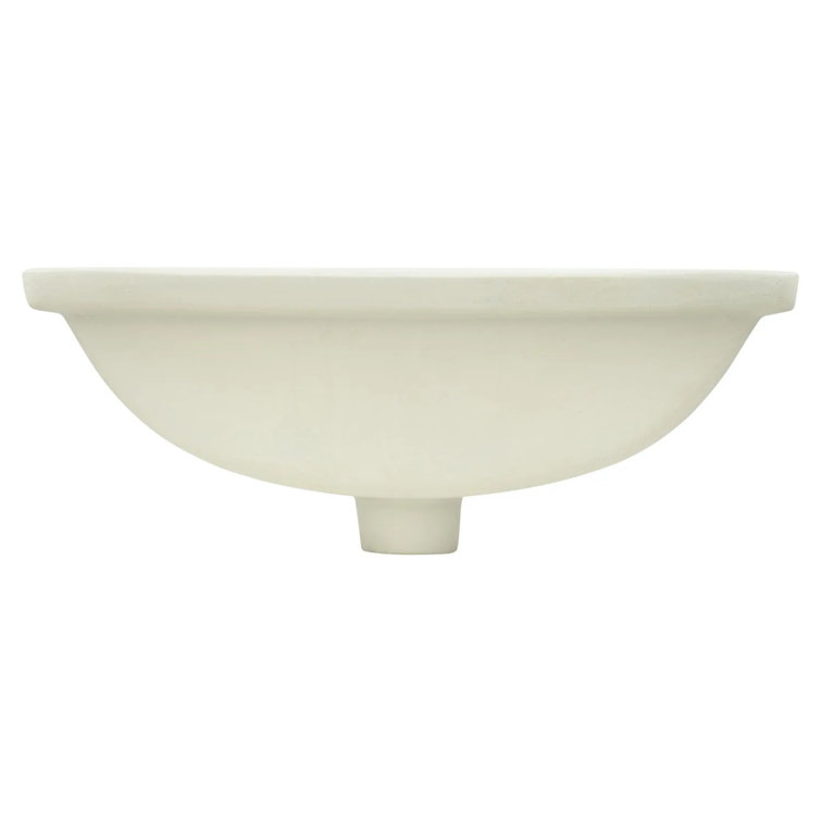 20" White Ceramic Rectangular Undermount Bathroom Sink with Overflow