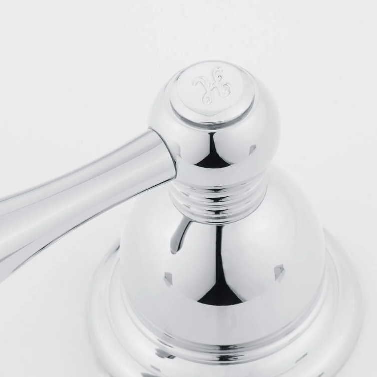 Victorian Chrome Widespread Bathroom Faucet with Lever Handles