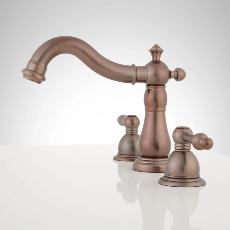 Victorian Oil Rubbed Bronze Widespread Bathroom Faucet with Lever Handles