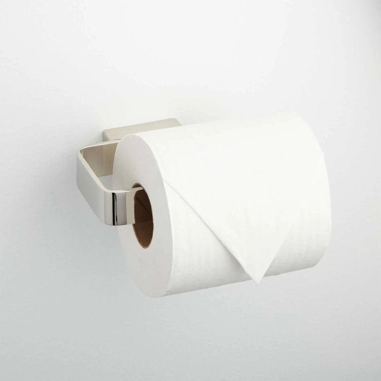 Polished Nickel Wall-Mounted Stainless Steel Toilet Paper Holder