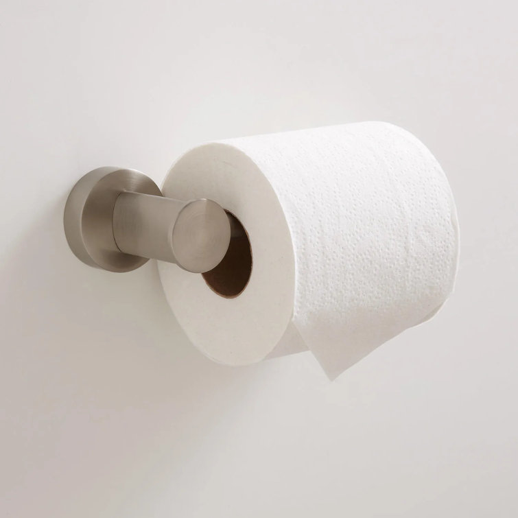 Brushed Nickel Wall-Mount Toilet Paper Holder