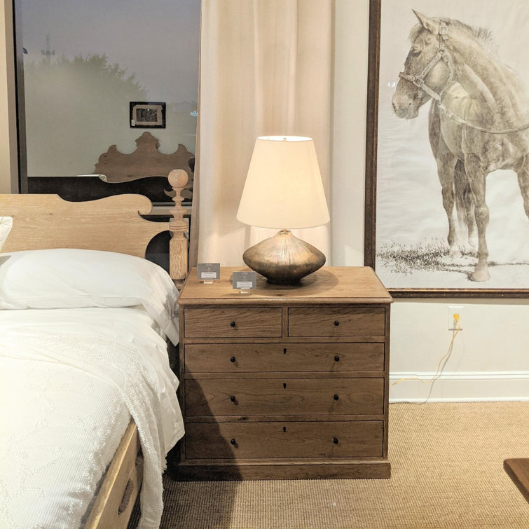 Queen Light Brown Wood Frame Bed with Headboard