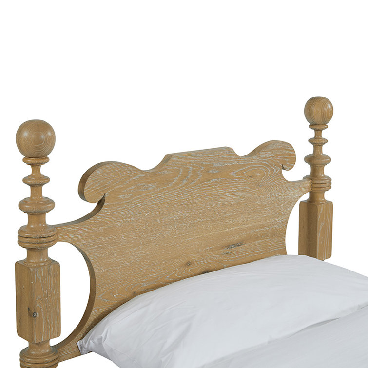 Twin Wood Frame Bed with Headboard and Slats