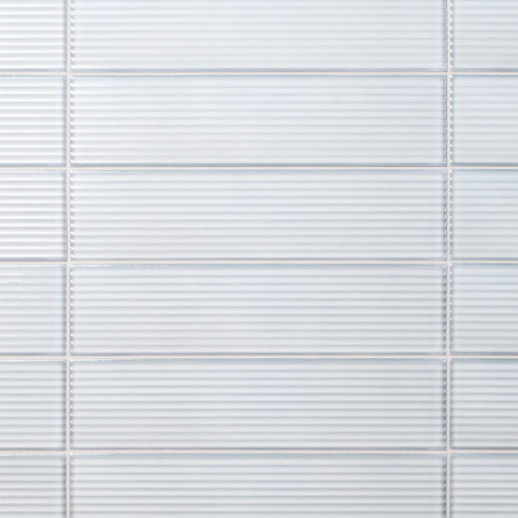 Stacy Garcia Olimar Grooved 4" x 16" Polished Porcelain Subway Wall Tile (7.74 Sq. Ft. / Case)