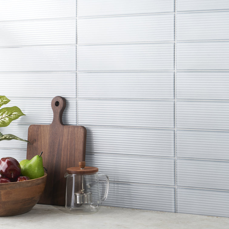 Stacy Garcia Olimar Grooved 4" x 16" Polished Porcelain Subway Wall Tile (7.74 Sq. Ft. / Case)