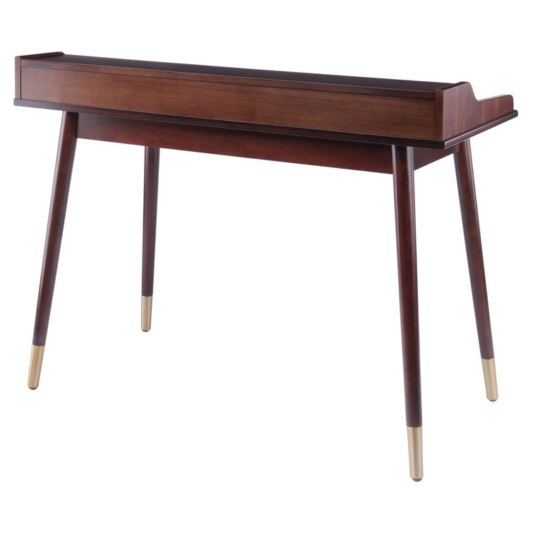 Winsome Walnut 47" Contemporary Writing Desk with Drawer