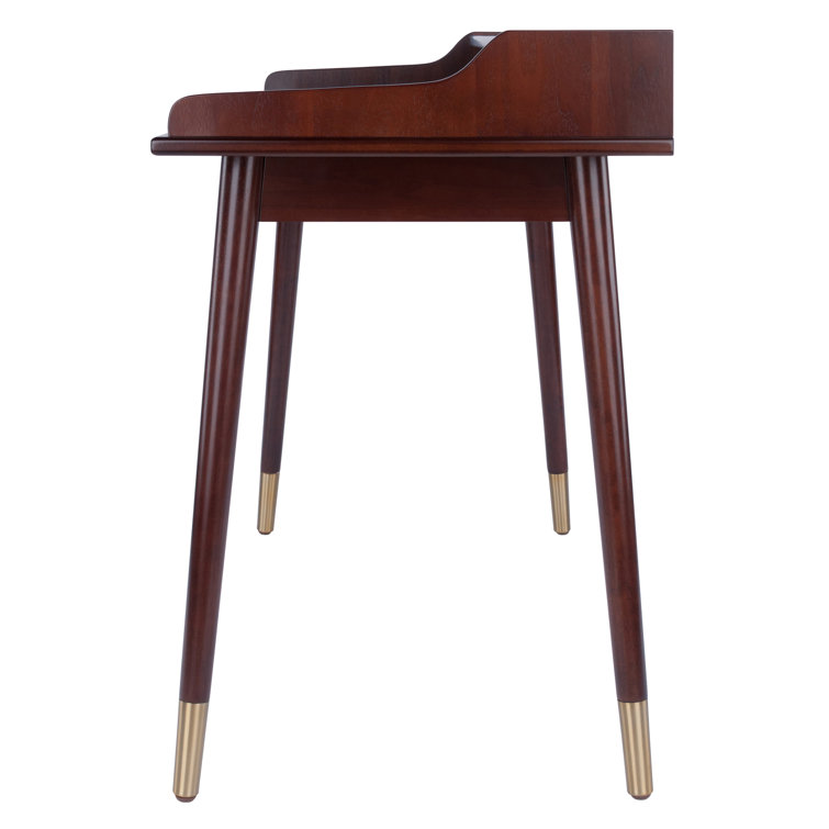 Winsome Walnut 47" Contemporary Writing Desk with Drawer