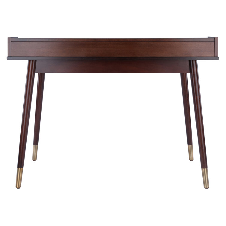 Winsome Walnut 47" Contemporary Writing Desk with Drawer
