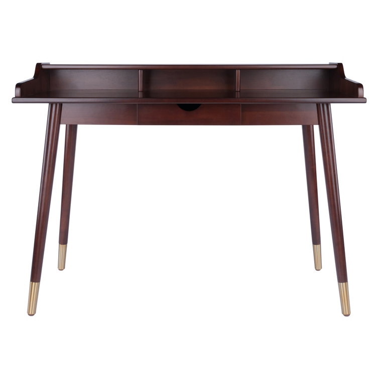 Winsome Walnut 47" Contemporary Writing Desk with Drawer