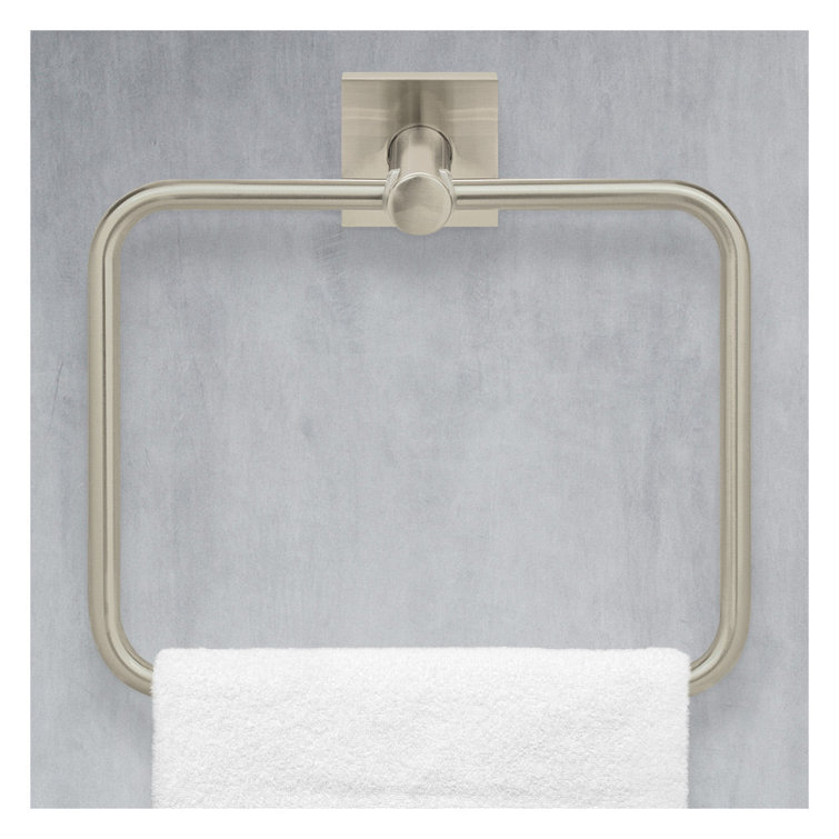 Satin Nickel 18" Modern Metal 4-Piece Bathroom Hardware Set