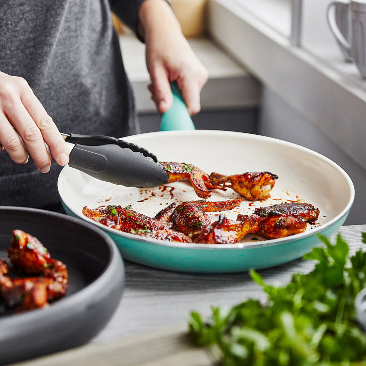 Turquoise Ceramic Nonstick 8" and 10" Frying Pan Set