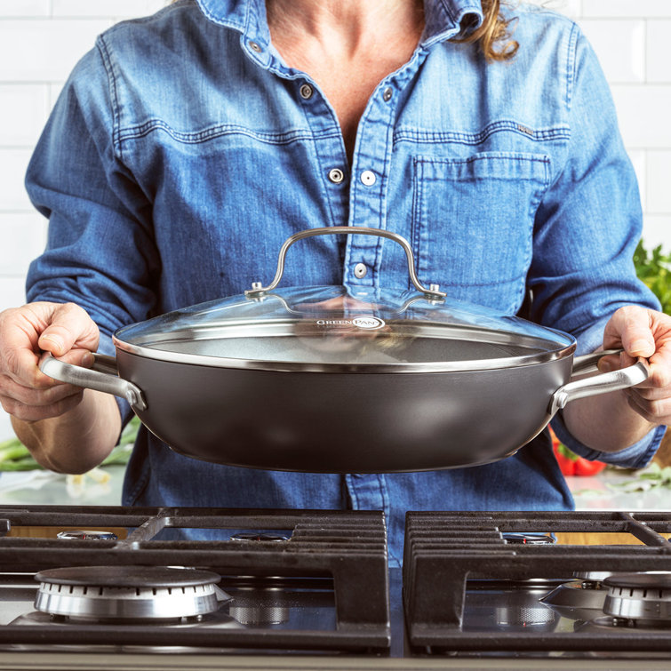 GreenPan Chatham 11" Gray Ceramic Nonstick Everyday Pan with Lid