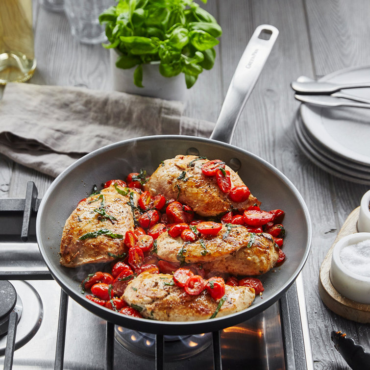 Gray Aluminum Ceramic Nonstick 2-Piece Frying Pan Set