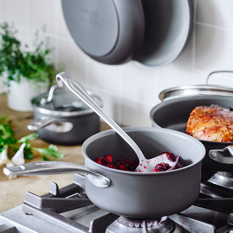 Gray 10-Piece Aluminum Ceramic Nonstick Cookware Set