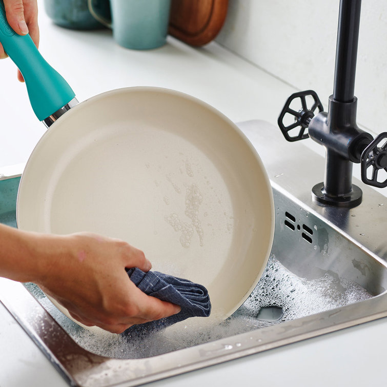 Turquoise Ceramic Nonstick 8" and 10" Frying Pan Set