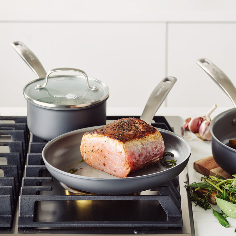 Gray 10-Piece Aluminum Ceramic Nonstick Cookware Set