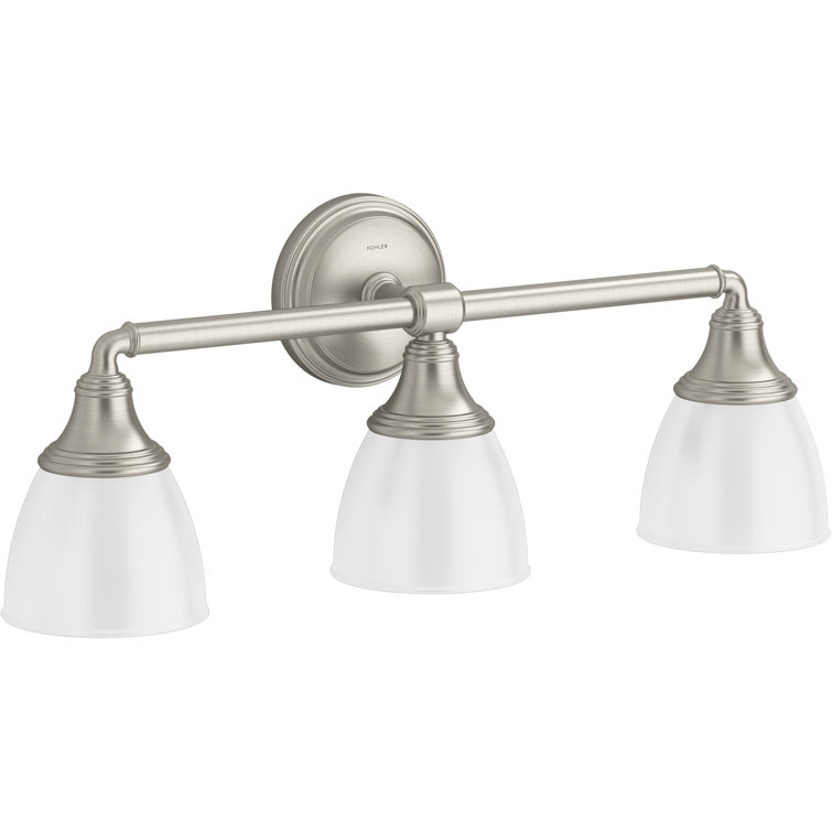 Devonshire Brushed Nickel 3-Light Bathroom Vanity Lantern