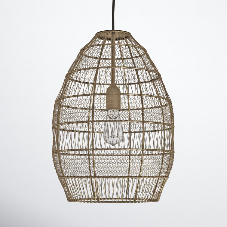 Neddie 18.5" Brass Dome Pendant with Adjustable Cord