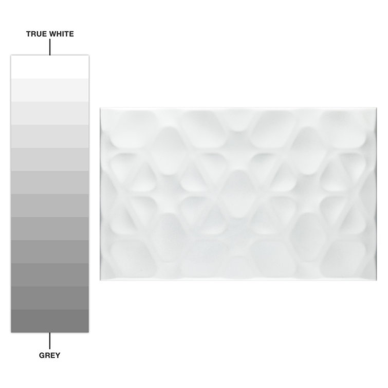 Matte White Geometric Ceramic Wall Tile