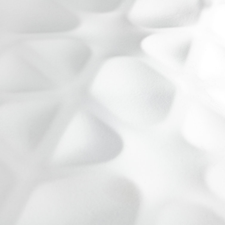 Matte White Geometric Ceramic Wall Tile