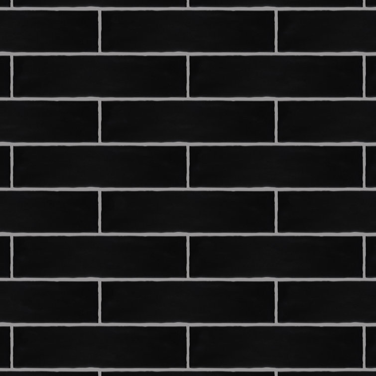 Castillo Matte Black 3" x 12" Ceramic Subway Wall Tile